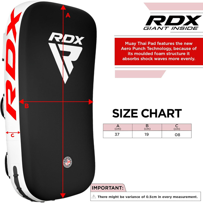 Накидка для ударів по ногах RDX, Curved Pad для кікбоксингу, Муай Тай, бокс, ММА. Накидка з натуральної шкіри Мая, тренувальні пристосування для ударів, один штука, універсальний розмір, білий колір