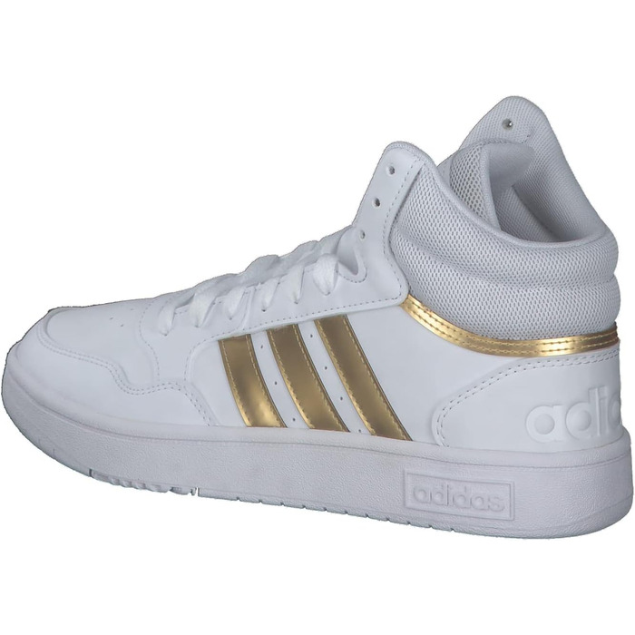 Кросівки Adidas Hoops 3.0 Mid Lifestyle - жіночі, класичні, білі, сірі, розмір 36 2/3 EU