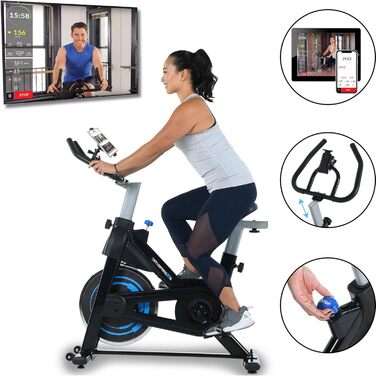 Велотренажер Exerpeutic з Bluetooth, сумісний з додатком MyCloudFitness, для домашніх тренувань
