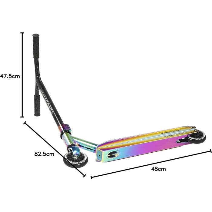 Скутер RAVEN для трюків та вулиці: 100мм колеса, підшипники ABEC-9, Neochrome