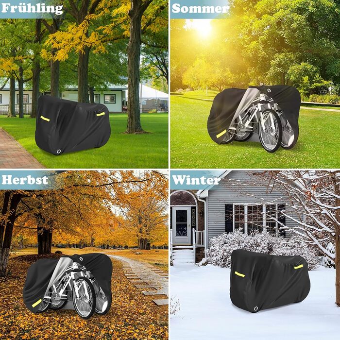Водонепроникний чохол для велосипеда MOZMY, захисна накидка для 1-3 велосипедів, розмір 210*112*112 см, захист від погодних умов, отвори для замка