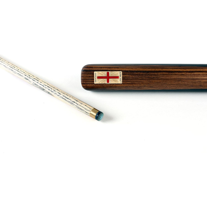 Більярдний кий Riley England Billardqueue 3/4, ручна сплетіння, з горіховою ручкою, шток з берези, 145 см, наконечник 9,5 мм, з чохлом, подовжувач 15 см та аксесуарний набір RES-1-Design