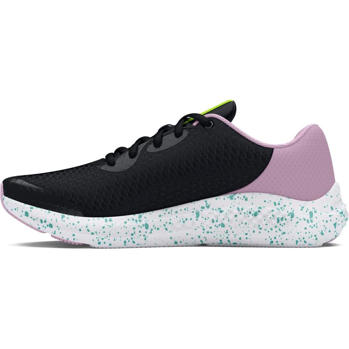 Дитячі кросівки Under Armour Charged Pursuit 3 для бігу (4.5 Big Kid, чорний/фіолетовий/жовтий)