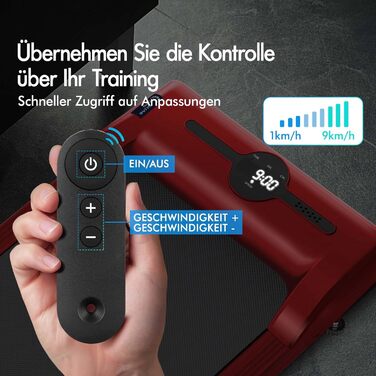 Бігова доріжка Walking Pad BLACK LORD 3-in-1 (SL9) — компактна портативна доріжка під стіл для дому та офісу, з Bluetooth-динаміком, червона