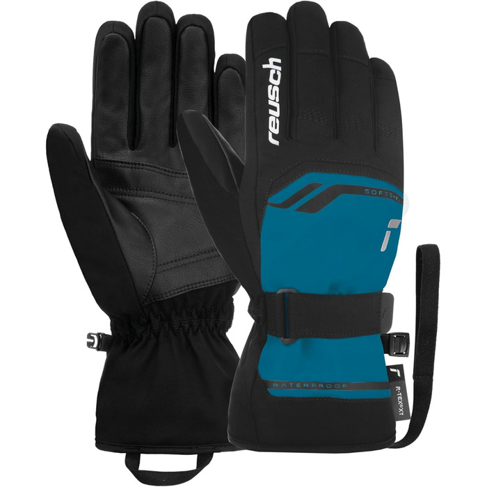 Чоловічі лижні рукавички Reusch Primus R-tex Xt, водонепроникна мембрана, теплі зимові рукавички Softshell, синьо-чорні, розмір 9