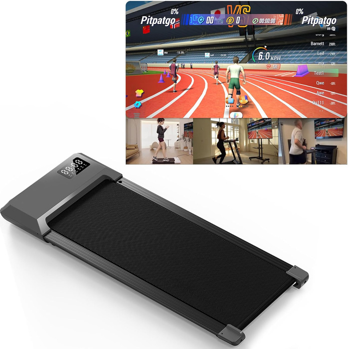 Біговий килимок Superun Raceable – 2.5 PS з пультом та додатком, до 136 кг, сірий