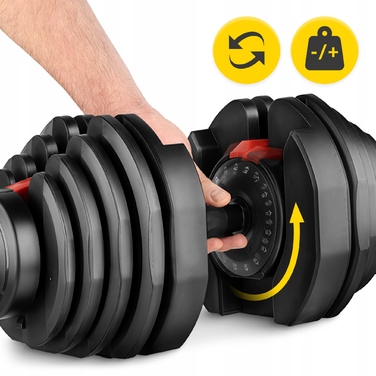 Регульовані чавунні гантелі 4FIZJO 1 x 40 кг