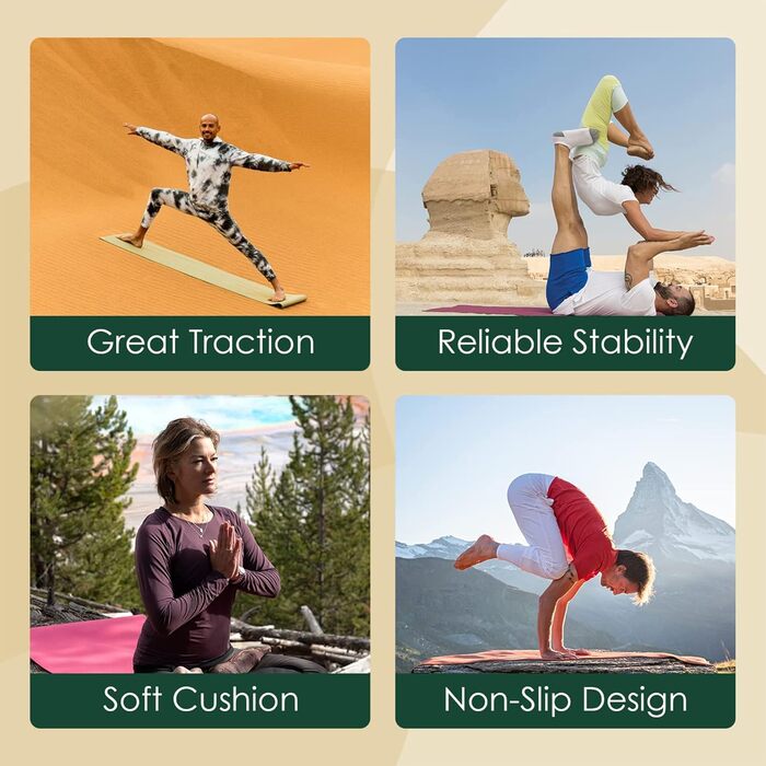 Килимок для йоги JADE YOGA Harmony з підвищеним зчепленням