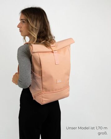 Рюкзак Johnny Urban Allen Medium помаранчевий, водостійкий, для ноутбука 15L, ролтоп, універсальний для жінок і чоловіків, для міста, університету, велосипеда, бізнесу, екологічний