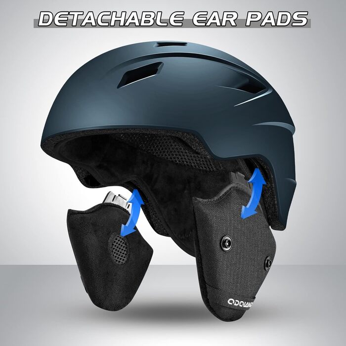 Шолом для гірськолижного спорту та маска Olodand, комплект для жінок та чоловіків, захист від УФ-променів, синій (52-55 см)