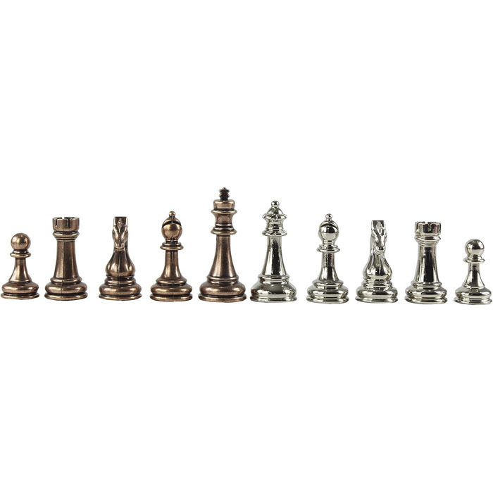 Персоналізоване велике шахове набір Antochia Crafts з коробкою, персоналізованою дошкою та металевими фігурами – подарунок для сина, чоловіка, батька на день народження, річницю, Різдво (36 см)
