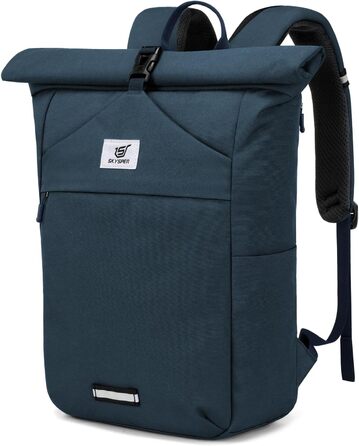 SKYSPER Рюкзак Rolltop для підлітків і дорослих, місткий шкільний рюкзак з відділенням для ноутбука, універсальний міський рюкзак для університету, роботи, подорожей, велоспорту, чоловічий та жіночий