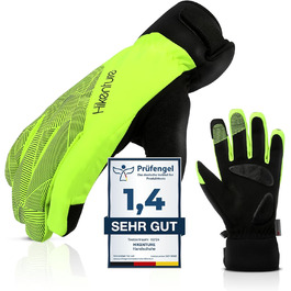 Зимові рукавички HIKENTURE: водонепроникні, для велосипеда та катання на лижах, тепла терморукавичка для чоловіків та жінок, з гелевою підкладкою, жовто-зелені, для бігу та активного відпочинку