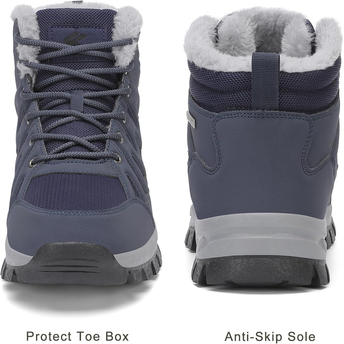 Чоловічі зимові черевики FLARUT: теплий підклад, для хайкінгу, трекінгу, снігоступи, зимові черевики, хайкінг, снігоступи, Outdoor (Синій, 40 EU)