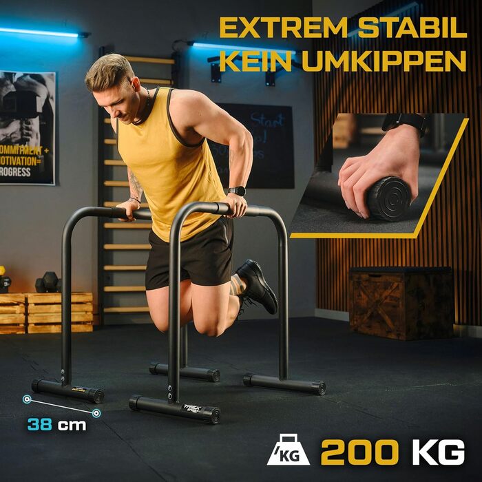 Бруси для віджимань TREX SPORT TX-040DS, до 200 кг, регульовані, обладнання для каллістеніки
