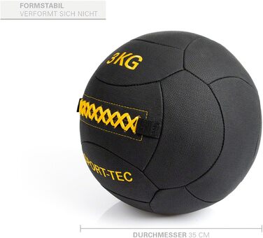 Медичний м'яч Sport-Tec Robusta 3 кг, 35 см, жовтий