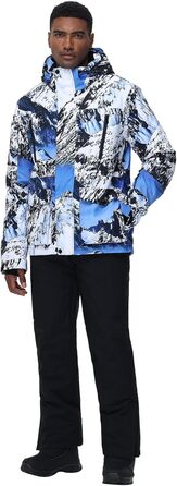 Костюм чоловічий зимовий HOTIAN для сноубордингу, катання на лижах та туризму, комплект куртка та штани, утеплений, M, 2blue+black