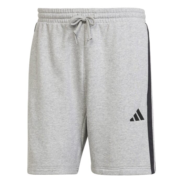 Чоловічі шорти Adidas Essential Three Stripes French Terry, сірі з чорними смугами, розмір XL