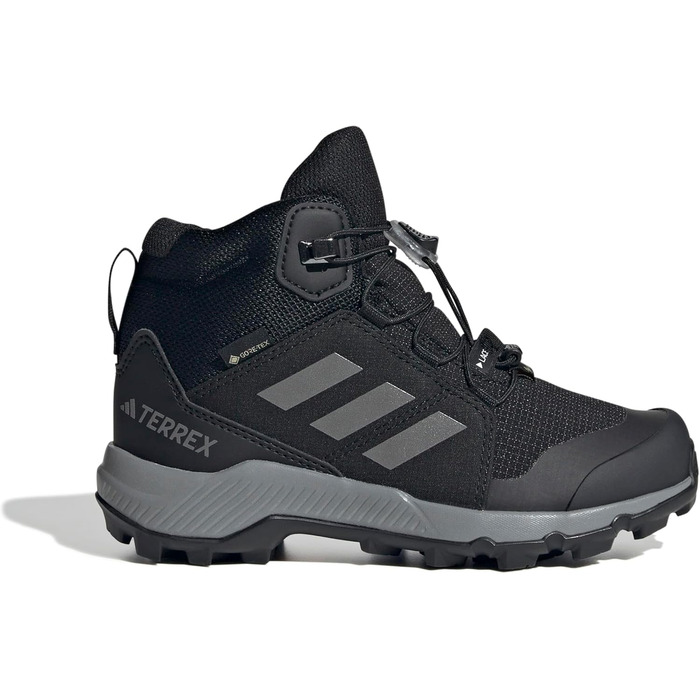 Дитячі трекінгові черевики Adidas Terrex Mid Gore-TEX, Core Black/Grey Three/Core Black, 32 EU