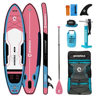 WOWSEA Poseidon P1 Надувне SUP-борд: міцний та стабільний для туризму, подорожей та відпочинку. Комплект iSUP з аксесуарами, підходить для водних занять та релаксу