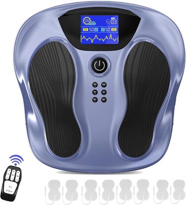 Creliver Medic Pro стимулятор кровообігу для ніг та стоп, EMS і TENS масажер проти втоми та болю, покращує циркуляцію крові, зменшує судоми, сіро-фіолетовий