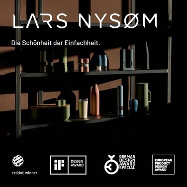 Спортивна пляшка для води LARS NYSØM 1л з Tritan, герметична пляшка для напоїв та газованих води, легка ємність для спорту, йоги та офісу, 2 кришки в комплекті (Pine Green/Gold, 1000 мл)