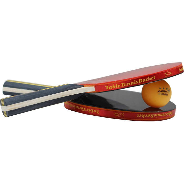 Набір для пінг-понгу MAPOL: 4 професійні ракетки та 8 тенісних м'ячів 3 зірки, зручний кейс