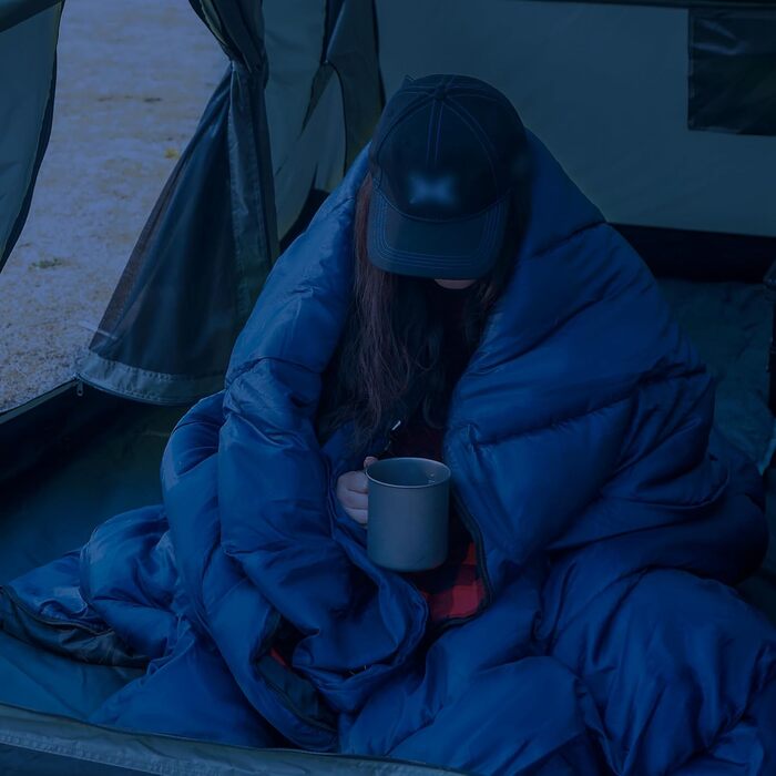 Спальний мішок Redcamp Baumwoll-Flanell для кемпінгу, 3-сезонний, теплий та комфортний, для дорослих. Вага наповнювача: 2/3/1.8 кг (Marineblau), 2.0 кг (Rot).