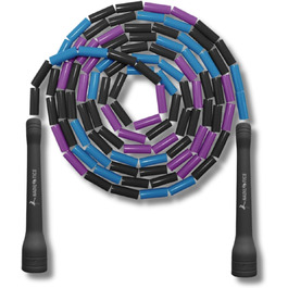 Стрибкове канат Elevate Rope Professionelles Perlen - 3м, регульований, якісні намистини та полішнур, для фрістайлу, кардіо та трюків, підходить для всіх рівнів, для використання в приміщенні та на вулиці (Galaxy)