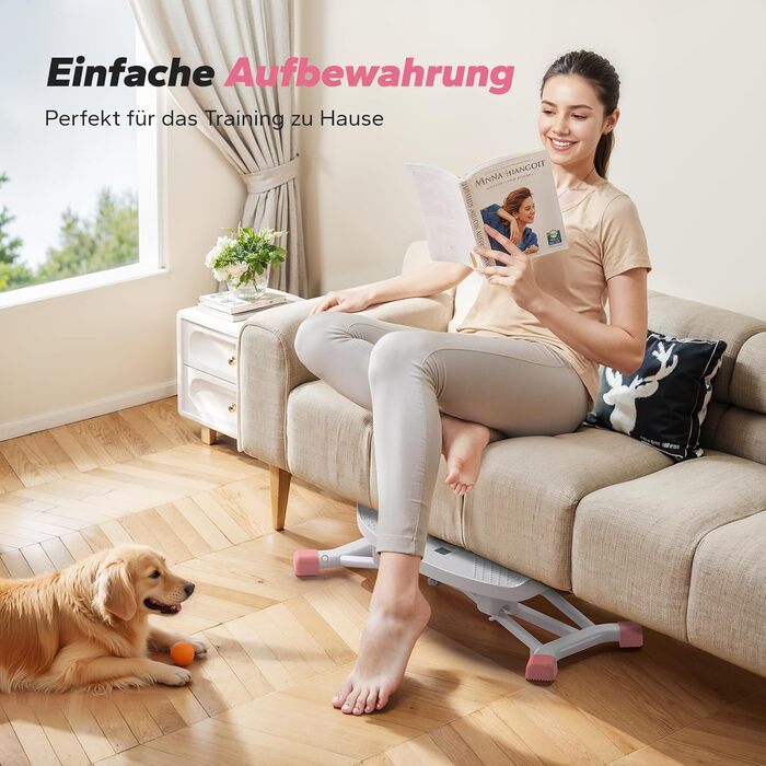 Баланс-борд MERACH для дорослих з дисплеєм, тренажер рівноваги з 2 еластичними стрічками, до 136 кг, для бокової мобільності, реабілітації та координації, для дому, білий