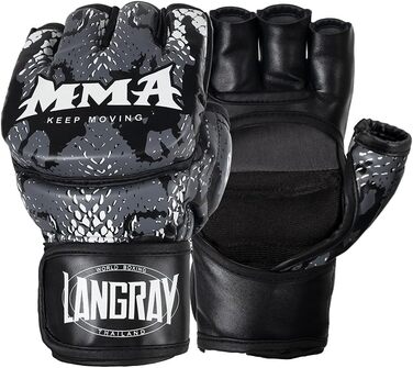 MMA рукавички LangRay для жінок і чоловіків, боксерські рукавички для спарингу, греплінгу, тренувань, кікбоксингу, єдиноборств, муай-тай, карате, UFC, захист рук, розмір L (12 см)