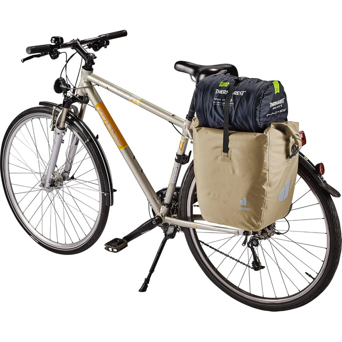 Велосипедна водонепроникна сумка на багажник Deuter Weybridge 25+5 л, бежевого кольору