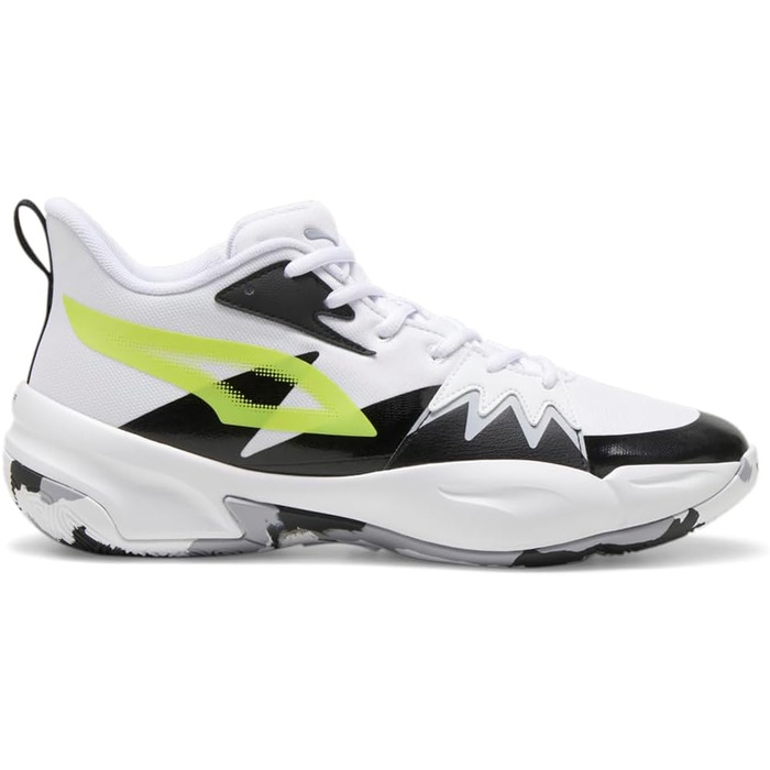 Баскетбольні кросівки Puma Genetics для чоловіків, білий-електрик лайм, 43-44 EU