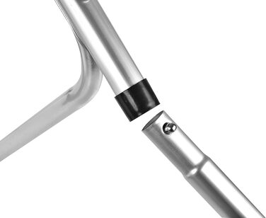 Складаний столик Qimu 60 см, з алюмінію, регульована висота 26/56 см, для саду та пікніка, білий