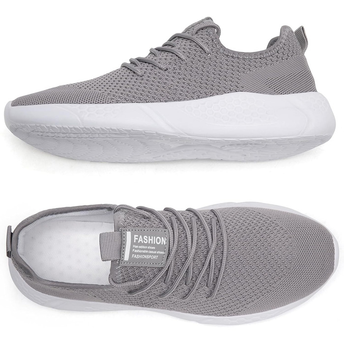 Чоловічі кросівки для бігу та занять спортом, повсякденне носіння, легкі, дихаючі (48 EU, світло-сірий)