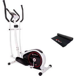 Еліптичний тренажер Christopeit Crosstrainer CT 3 для дому - тихий, з 8 рівнями опору, датчиками пульсу та LCD-дисплеєм