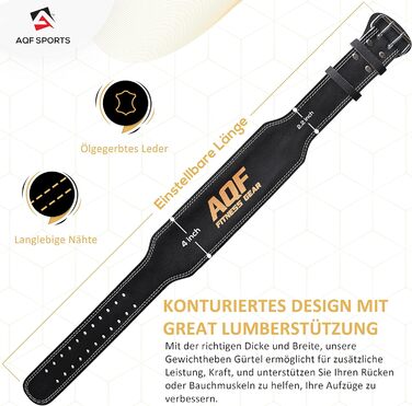 Шкіряний пауерліфтинговий пояс AQF 4
