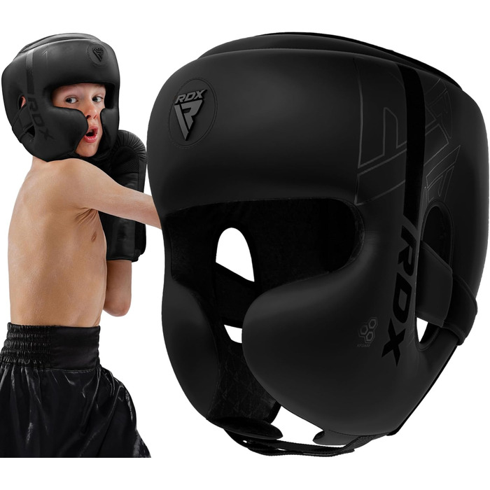 Дитячий боксерський шолом RDX для кікбоксингу, MMA, карате, тхеквондо, тренувань, захисний шолом із штучної шкіри Maya Hide, для єдиноборств і фітнесу