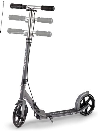Міський самокат SOKE Cityroller, складаний, сірий, для дорослих і підлітків