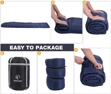 Спальний мішок Redcamp XL з бавовни, теплий, знімний капюшон, фланелевий, компактний, 3-4 сезони, для дорослих та дітей, для кемпінгу, риболовлі, зимовий, блакитний, 2lbs наповнювач (червоний, 3lbs наповнювач)