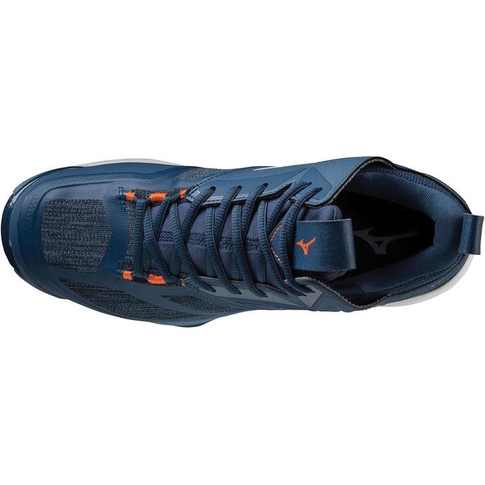 Кросівки Mizuno Wave Momentum 2 Mid - унісекс, розмір 44.5 EU, колір Dark Denim White Scarletibi