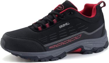 Черевики для хайкінгу/туризму (чоловічі/жіночі), водонепроникні, легкі, розмір 37-46 EU, чорно-червоні