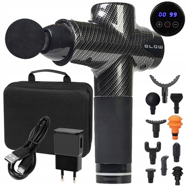 Перкусійний масажер для тіла Massage Gun 200W: для ніг, шиї та спини + 10 насадок