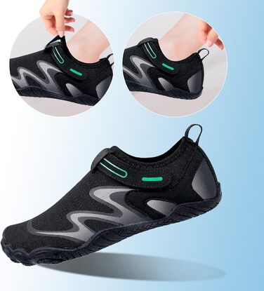 Чоботи для плавання та водних видів спорту: чорні, 41 EU (для жінок та чоловіків)