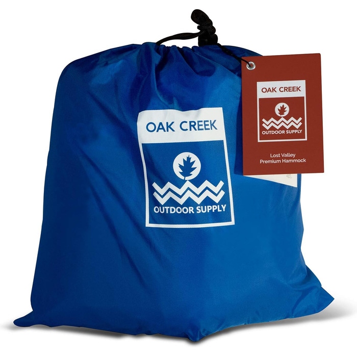 Гамак для кемпінгу Oak Creek Outdoor Supply Lost Valley | З москітною сіткою, тентом від дощу, стропами та компресійним мішком | Легкий, портативний, нейлоновий гамак для одного