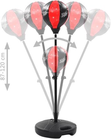 Набір для боксу для дітей від vidaXL: боксерський мішок, рукавички, стійка, регульована висота 87-120 см