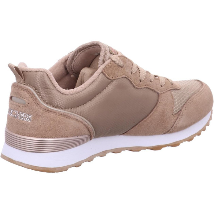 Кросівки Skechers OG 85-Goldn Gurl жіночі, бежевий замша та нейлон з рожевим золотим оздобленням, розмір 40 EU