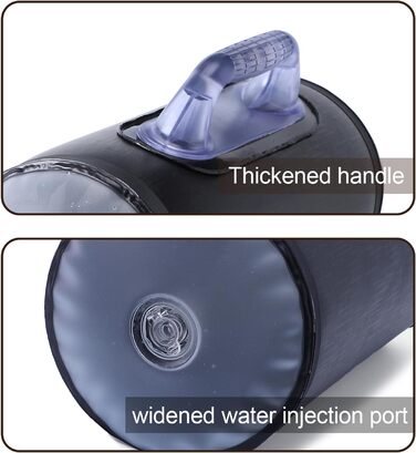 Гідравлічні гантелі Deiris, набір для заповнення водою, вага до 14 кг/пара, для силових тренувань та фітнесу (Чорний: пара 14 кг)