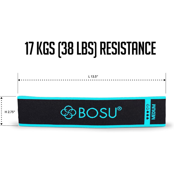 Еластичні стрічки Bosu для фітнесу (3 шт.), різнокольорові