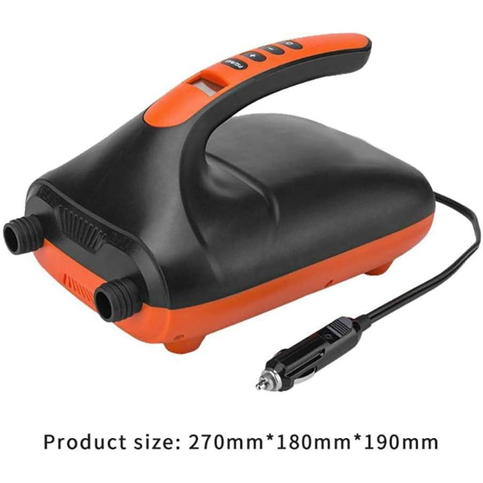 Електрична повітряна помпа для SUP, човни, надувні матраци та каяки, 20PSI, 12V DC, з автовимкненням